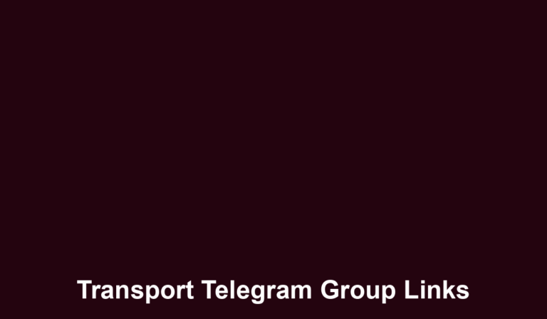 Transport Telegram Group Links