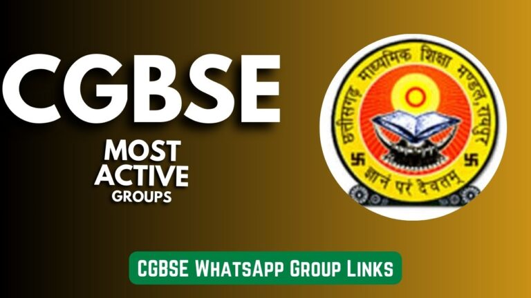 CGBSE WhatsApp Group Links