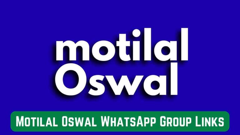 Motilal Oswal WhatsApp Group Links